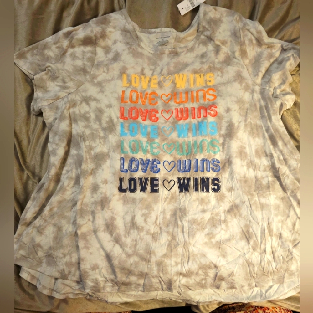 Lane Bryant "Love Wins" Tee NWT